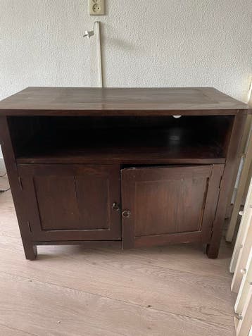 Donkerbruin TV-meubel met opbergruimte