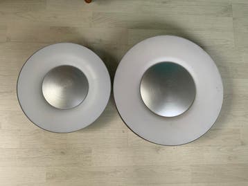 2 Plafondlamp armaturen - 31 cm/39 cm (starters zijn stuk)