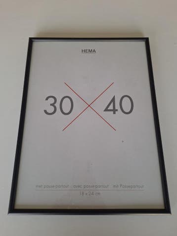 Fotolijst zwart Hema 30 x 40