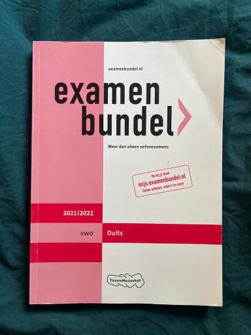 Examenbundel Duits VWO 2021/2022 GRATIS OPHALEN
