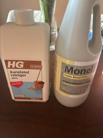 HG kunststof reiniger en Monel vloeronderhoud