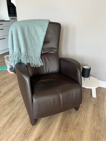 Elektrische leren fauteuil - Donkerbruin - Comfortabel