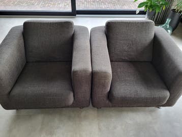 GRATIS set van 2 banken en 2 fauteuils - donkerbruin Gratis