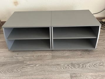 2 grijze houten kastjes - 60x56x36 cm - Goede staat - gratis