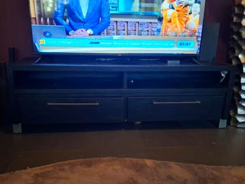 Zwart tv meubel met twee lades