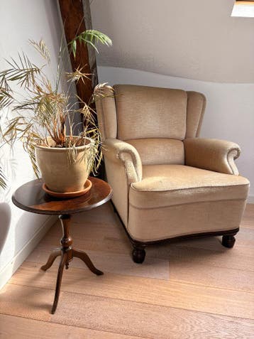 Vintage fauteuil beige