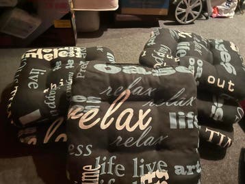 6 Kussentjes met tekst