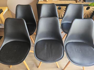 Gratis 6x eetkamerstoelen