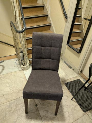 Comfortabele stoffen stoel 4x - Grijs MOET WEG