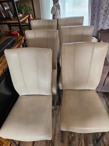 Gratis H&H eetkamerstoelen van echt leer