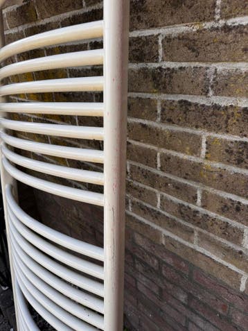 Handdoekradiator - Wit/Geel, Gebruikt