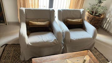 2 stuks lifestyle stoelen met afneembare hoezen