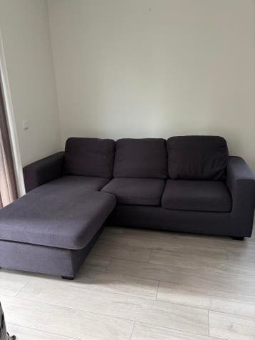 Comfortabele hoekbank, kan nog een ronde mee