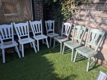 7 houten stoelen gratis ophalen