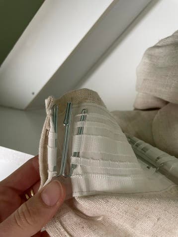 Inschuifhaak gordijnen circa 45 stuks