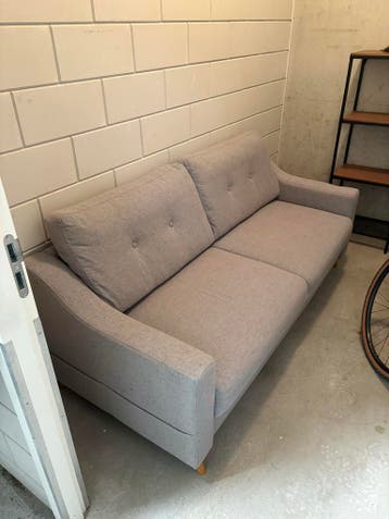 Grijze bank 200x85x90