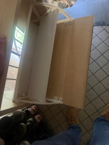 Schoenenkast met 2 vakken - Licht hout