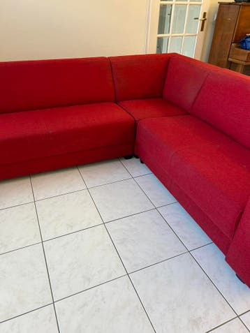 Gratis  rode hoekbank