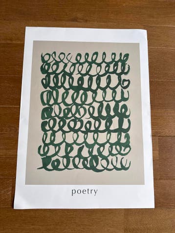 Gratis print met groene krullen