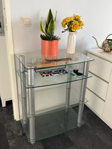 Glazen vitrinekast 80x64x40cm