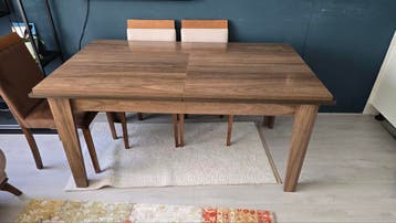 Gratis Uitschuifbare eettafel voor 6-8 personen - Houtlook