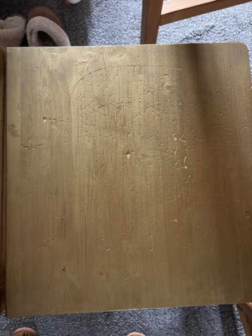 Houten bureau met stoel - opknapper