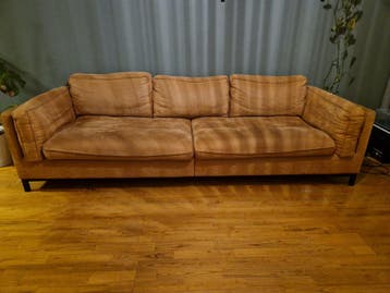 Lichtbruine bank, 253 cm breed