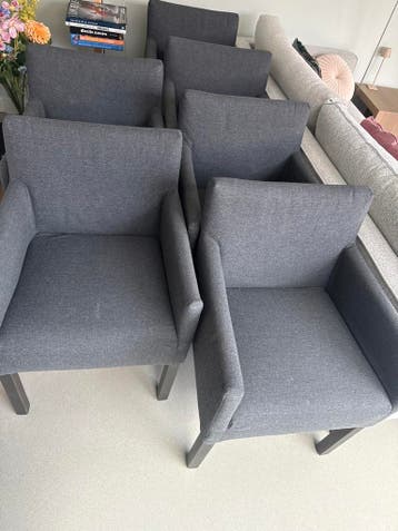 Gratis af te halen 6 donkergrijze eettafelstoelen
