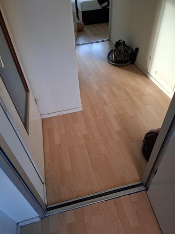 Laminaat met essenhout patroon (ca. 35m2)