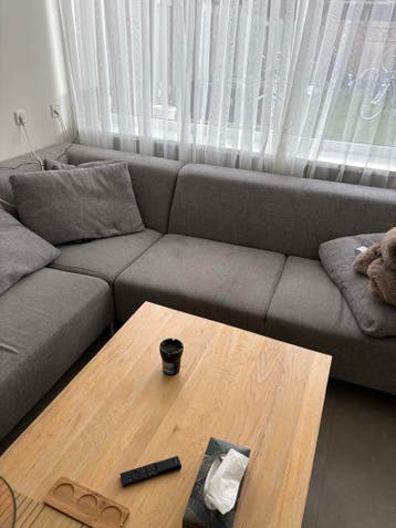 Grijze hoekbank, gratis af te halen