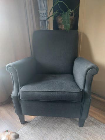 Zwart fauteul  gratis  ophalen