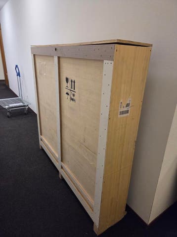 Houten transport kist (bv voor kunst / schilderij)