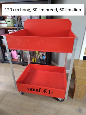 GRATIS OPHALEN boekenkar op wieltjes