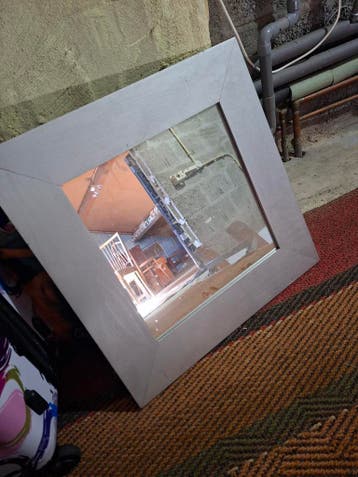 GRATIS spiegel zilverkleur