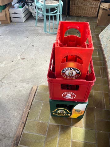 3 Bierkratten (Erdinger, Paulaner, Kapuziner)