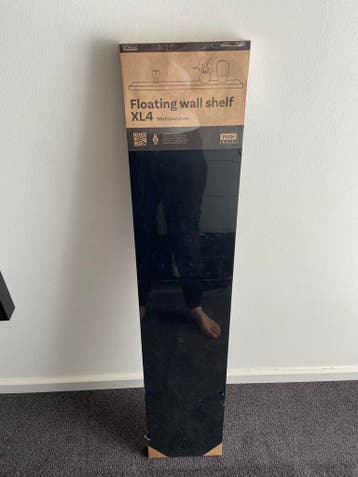Duraline wandplank zwart nieuw met gat gratis ophalen