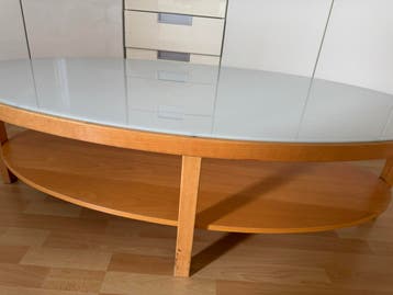 Gratis Ikea salon tafel glas/hout