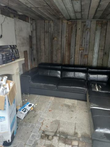 Gratis Hoekbank Kunstleer - Beschadigd