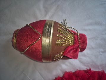 Decoratieve Hennapot - Rood met Gouden Accent