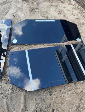 Glazen platen salontafel - zonder poten