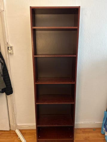 Houten Boekenkast met 6 Planken - Donkerbruin