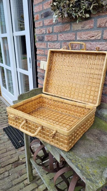 Rieten mand koffer 40 x 30 cm