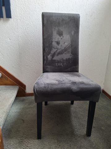 Grijze eetkamerstoel