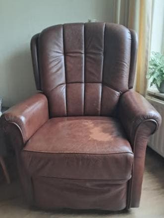 Bruine leren fauteuil