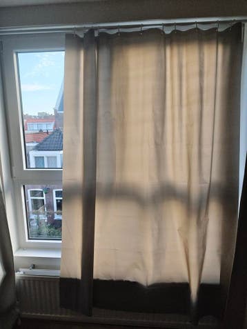 IKEA douchegordijn met stang en haakjes - gratis