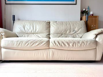 Gratis af te halen: Luxe Kuka 2.5-zits leren bank (Beige)