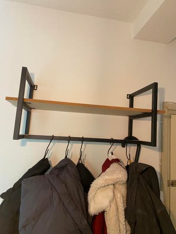 Kapstok , hout en metaal