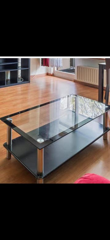 Slazen salontafel – volledig glas