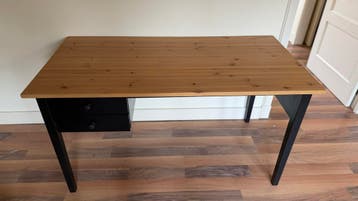 IKEA Hemnes bureau - Zwart/Grenen