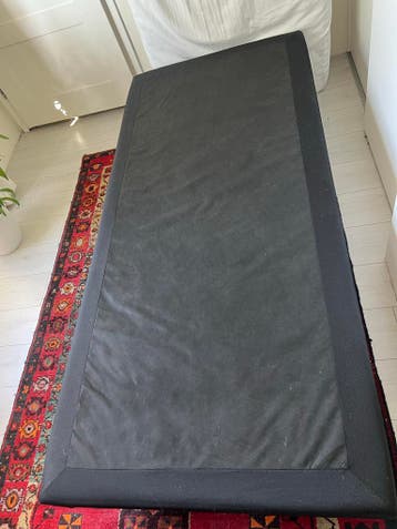 Zwarte boxspring 90x200 cm - gratis afhalen